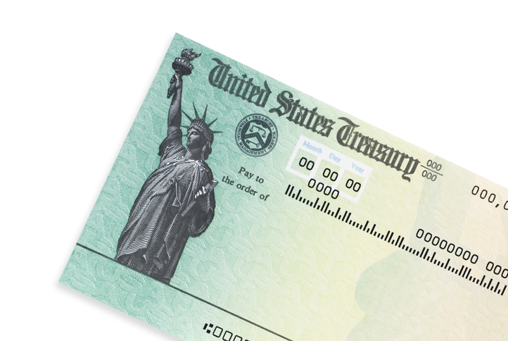 An example of a U.S. Treasury check