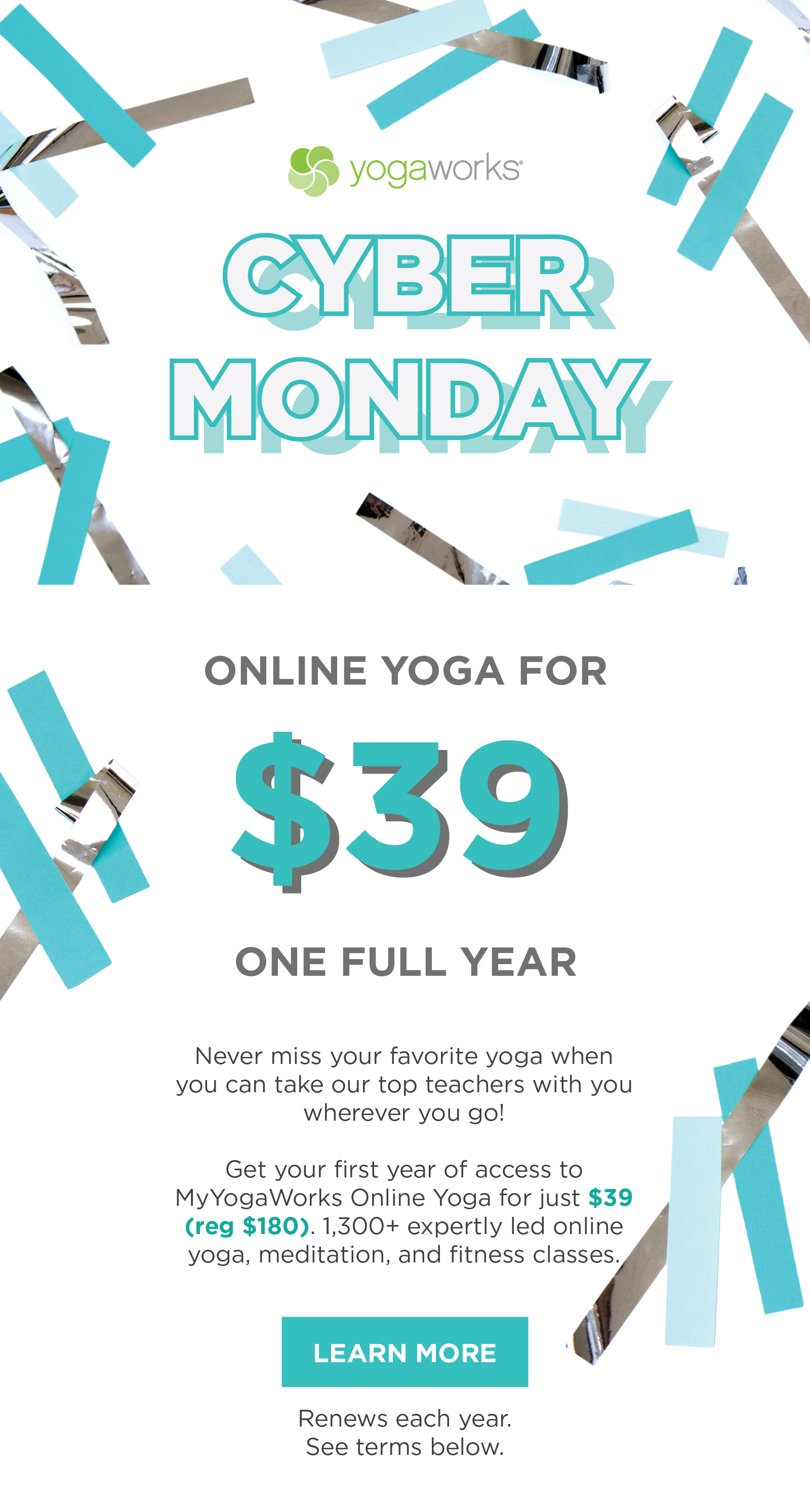 Online yoga for $39/year!