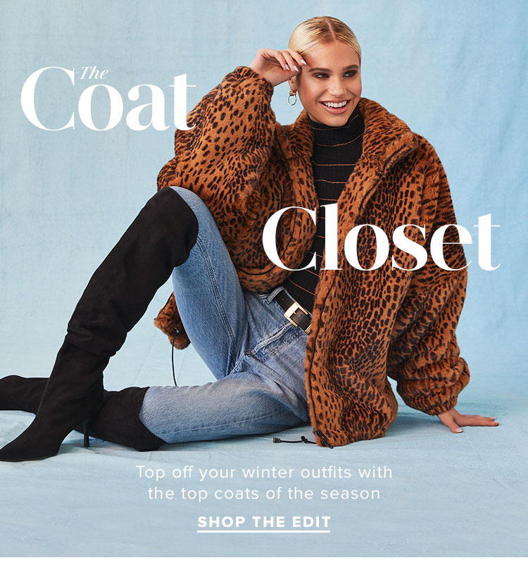 The Coat Closet. Top off your winter outfits with the top coats of the season. Shop the edit.