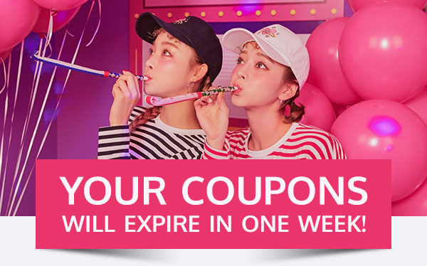 Your Coupons will expire in one week!