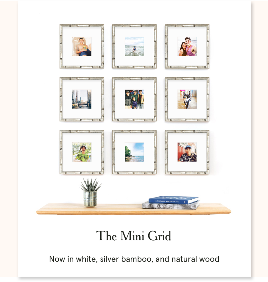 The Mini Grid: Now in white, silver bamboo, and natural wood
