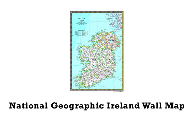 National Geographic Ireland Wall Map