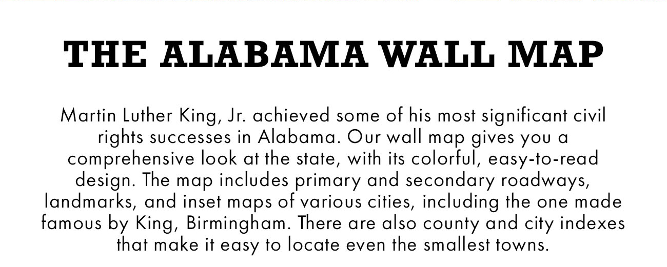 The Alabama Wall Map