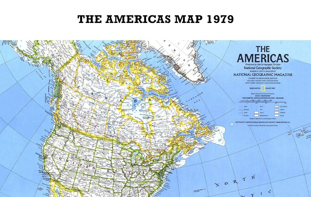 The Americas Map 1979