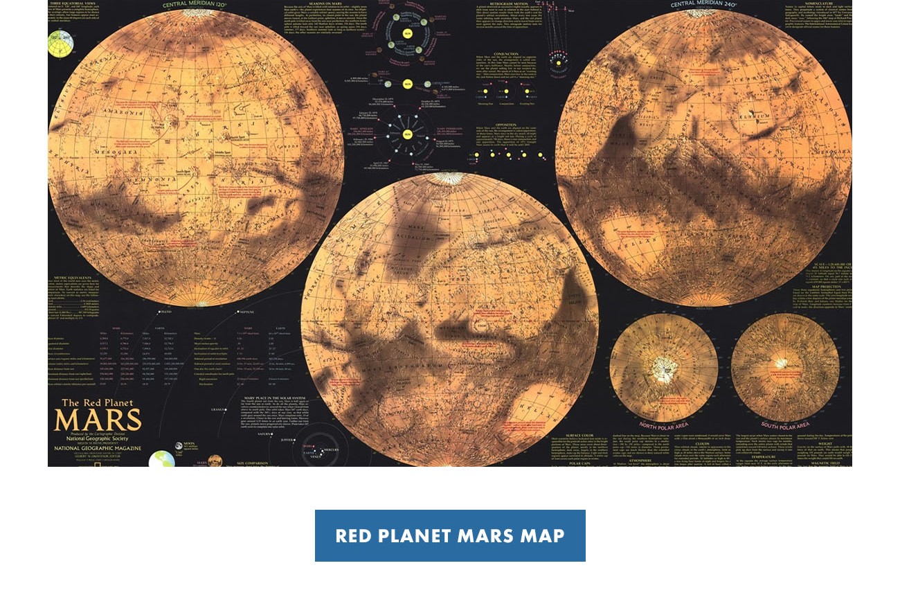 Red Plant Mars Map