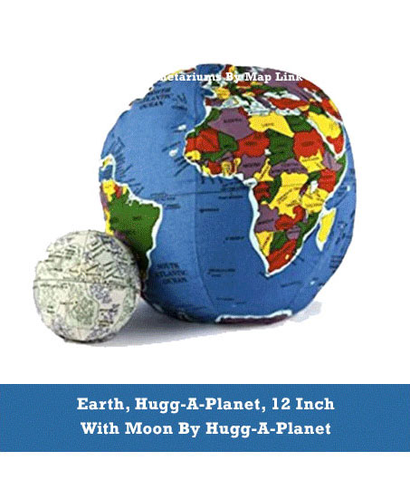 Earth, Hugg-A-Planet, 12 Inch With Moon