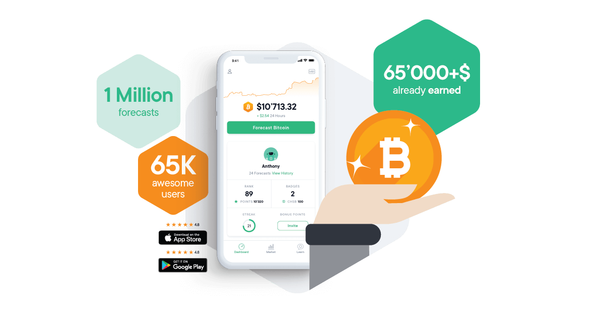 Earn bitcoin with the SwissBorg Community App