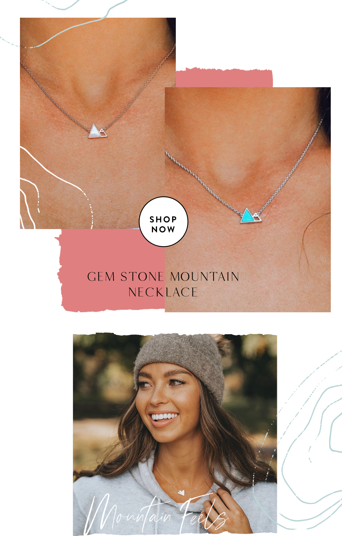 Gemstone Mountain Necklace | SHOP NOW >