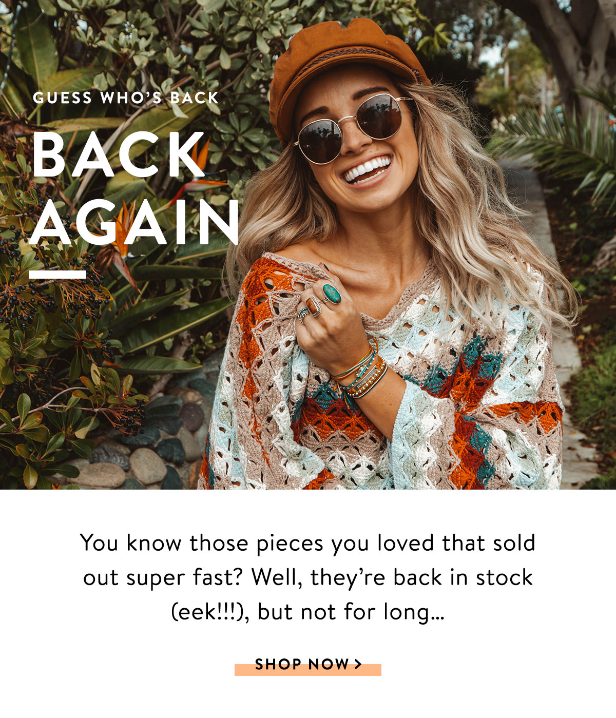 Guess Who's Back, Back Again | SHOP NOW >