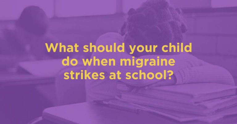 Pediatric migraine action plan