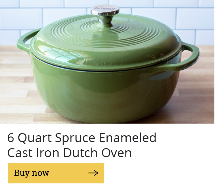 6 Quart Spruce Enameled Cast Iron Dutch Oven [ Buy now > ]
