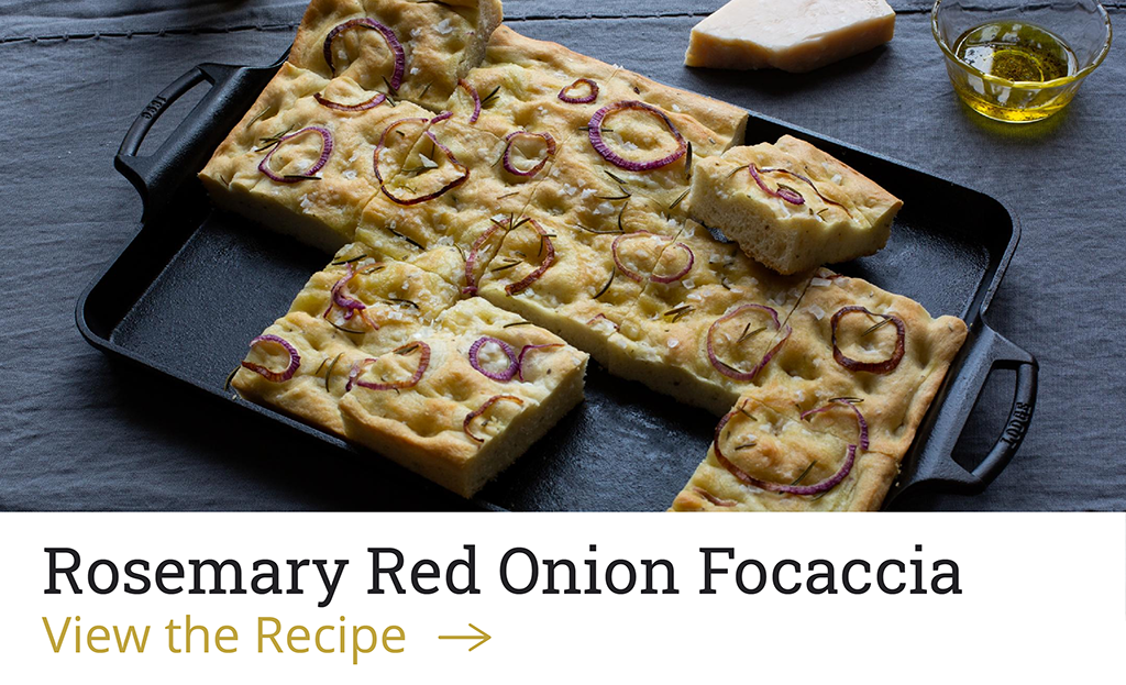 Rosemary Red Onion Focaccia [View the recipe-->]