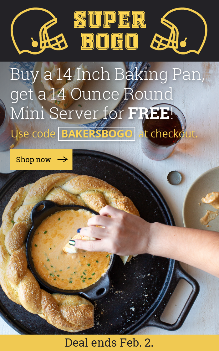 Buy a 14 Inch Baking Pan, get a 14 Ounce Round Mini Server for FREE!