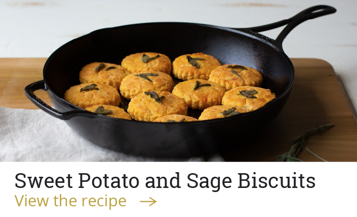 Sweet Potato and Sage Biscuits [View the recipe-->]