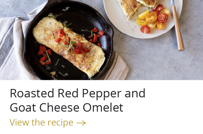 Roasted Red Pepper and Goat Cheese Omelet [View the recipe]