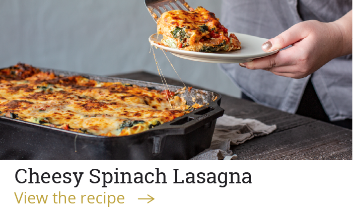 Cheesy Spinach Lasagna  [View the recipe]
