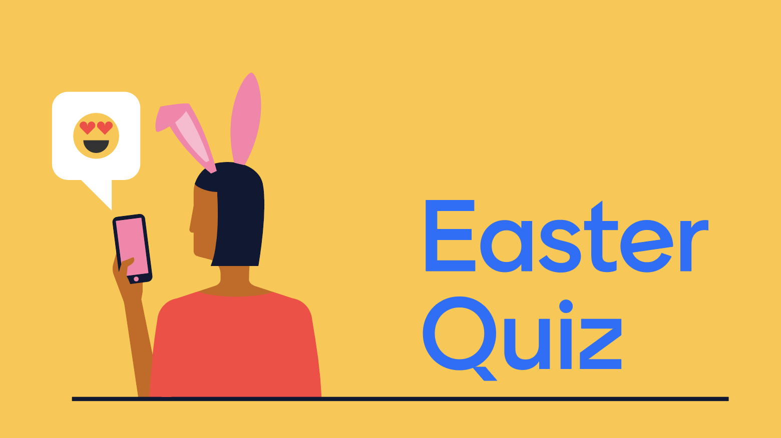 Person playing easter quiz usting Mentimeter