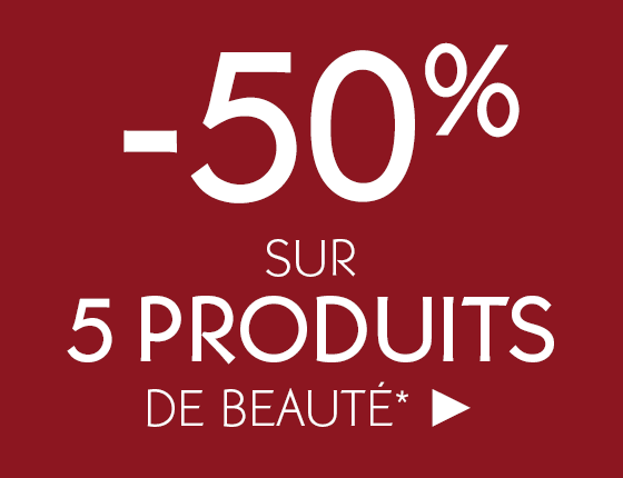 -50% sur 5 produits de beauté* ►