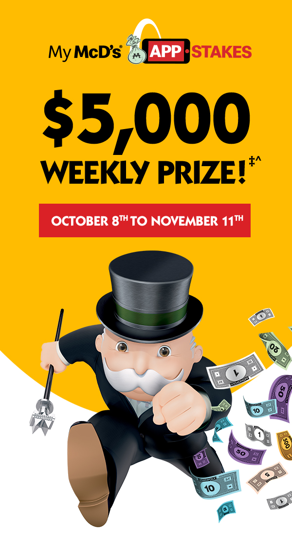 $5000 cash prizes‡^ are coming! October 8th to November 11th