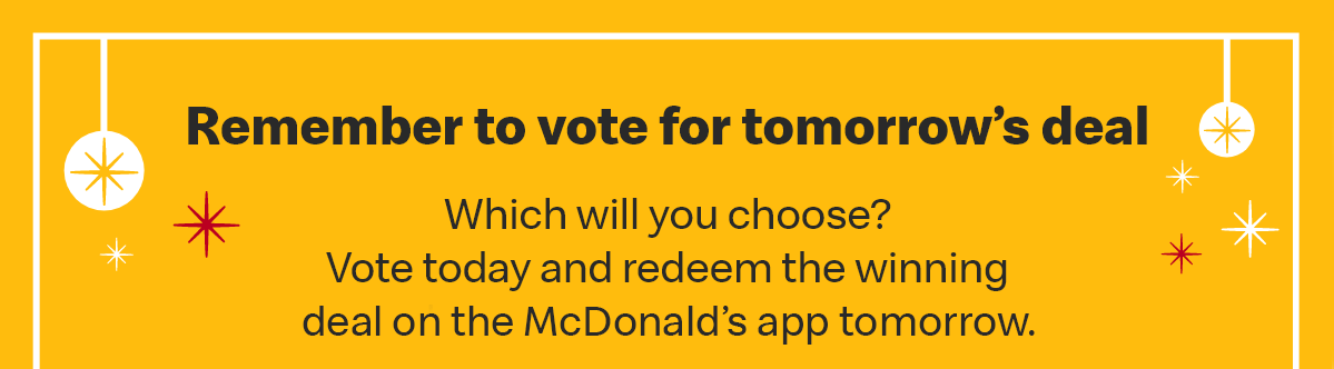 Remember to vote for tomorrow’s deal!
