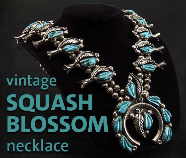 Win this vintage squash blossom necklace in our raffle