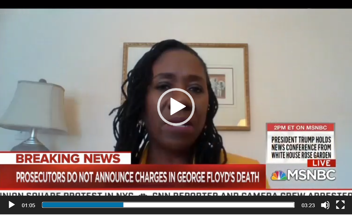 Screenshot of video message from Sherrilyn Ifill