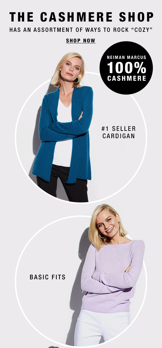 Neiman Marcus 100% cashmere has an assortment of ways to rock 