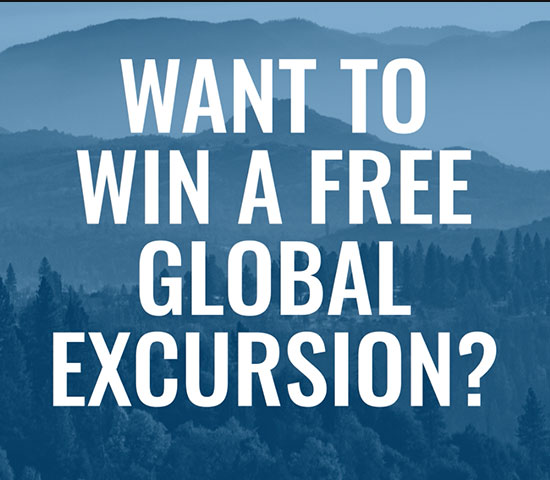 Want to win a free global excursion?