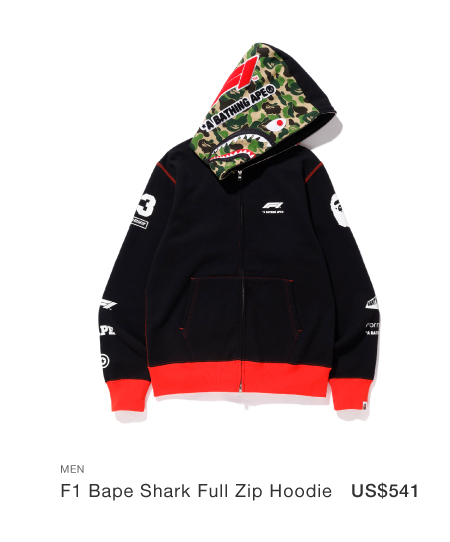 F1 Bape Shark full zip hoodie