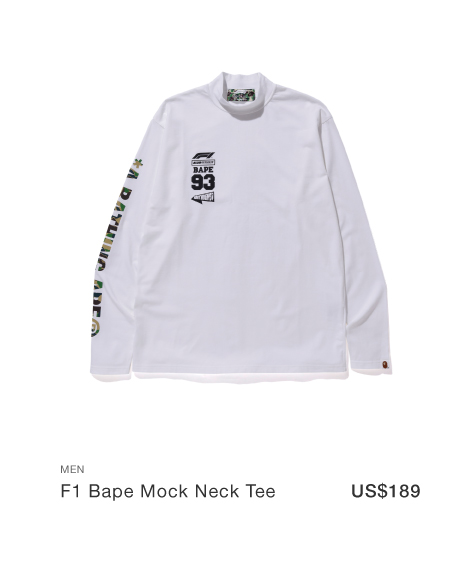 F1 Bape mock neck tee