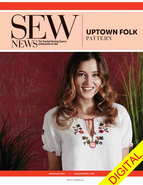Uptown Folk Peasant Blouse Sewing Pattern Download