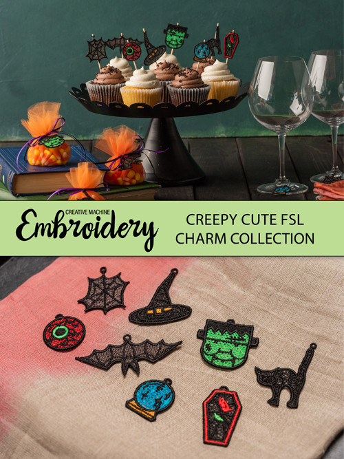 Creepy Cute FSL Charm Embroidery Design Collection - image