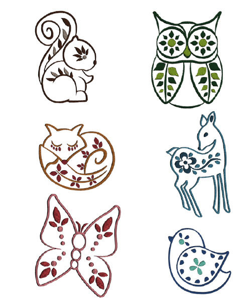 Forest Friends Embroidery Design Collection Download