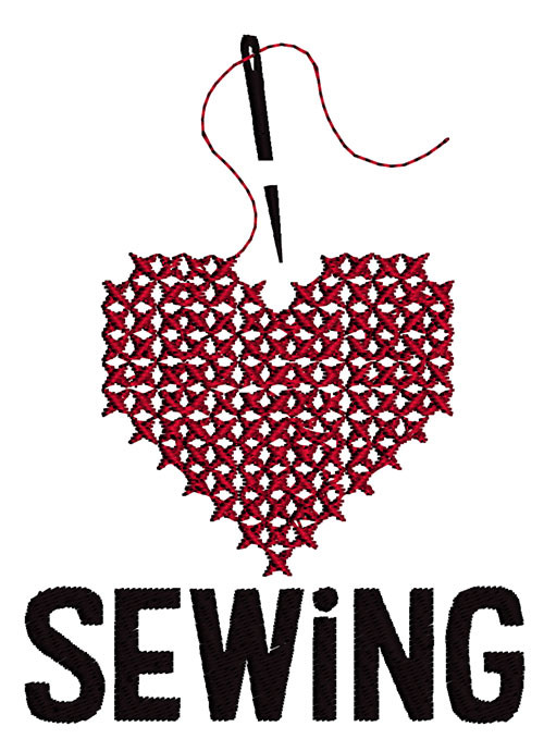I Heart Sewing Embroidery Design Download