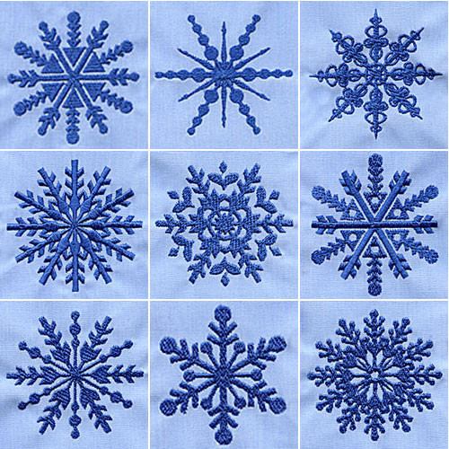 Snowflakes Embroidery Design Collection Download