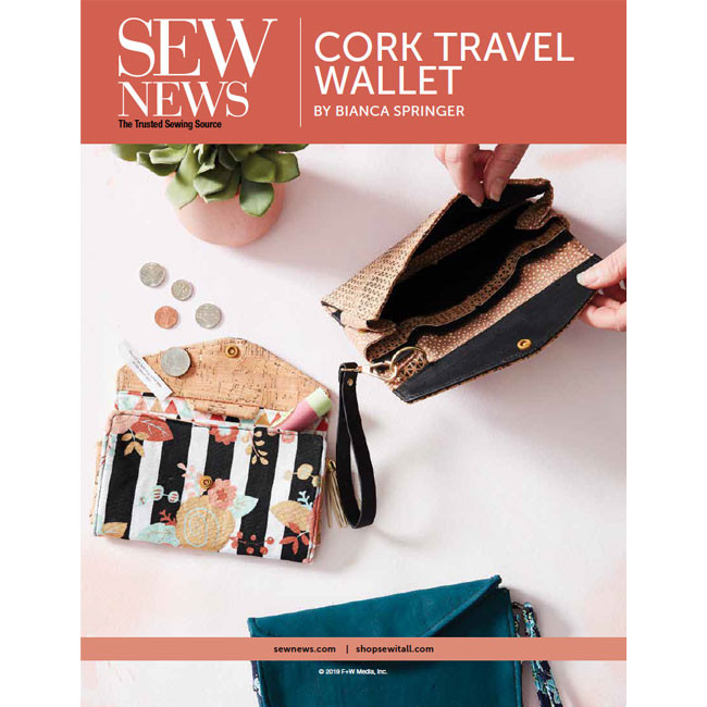 Cork Travel Wallet Sewing Digital Pattern