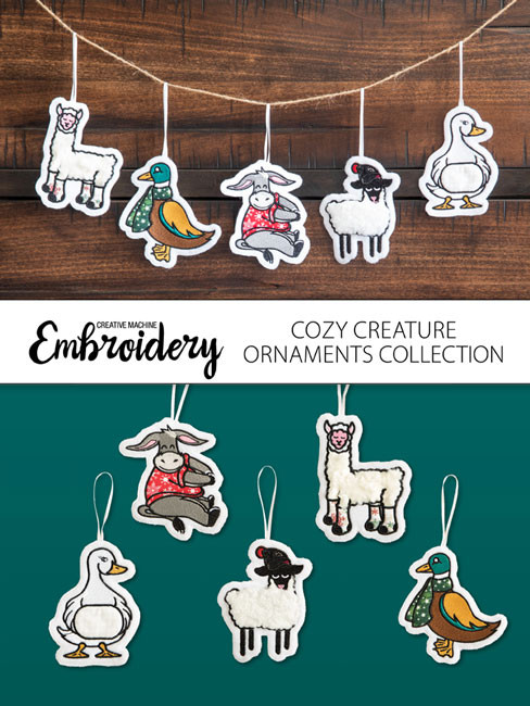 CME Cozy Creatures ITH Ornament Design Collection