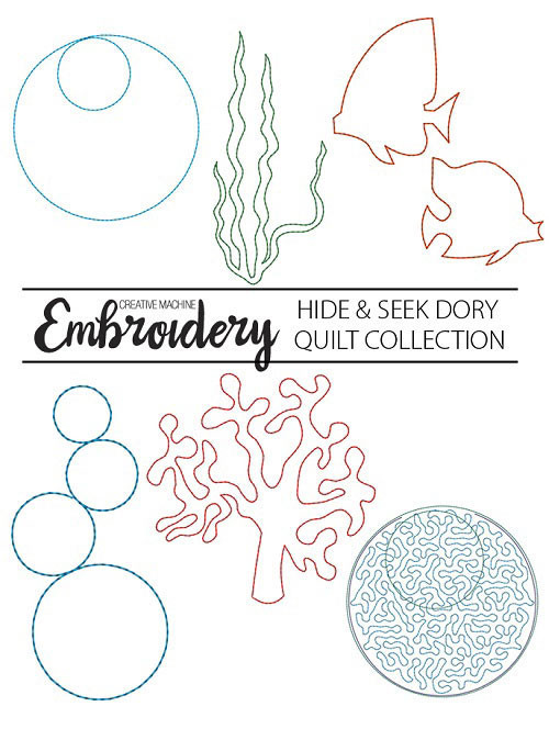 Hide & Seek Dory Embroidery Design Collection Download