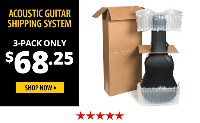 Acoustic Guitar Shipping System 3-Pack only $68.25