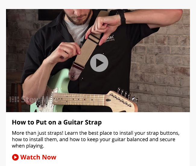 How to Put on a Guitar Strap Video