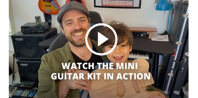 Watch the mini guitar kit in action