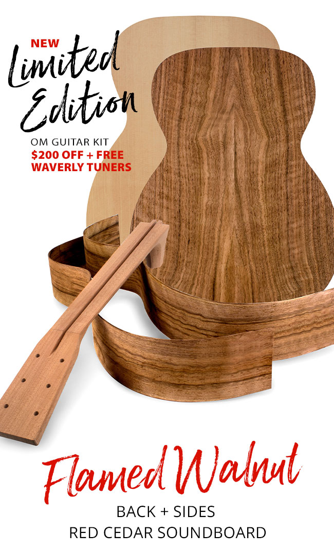 NEW Limited Edition Figured Walnut Guitar Kits