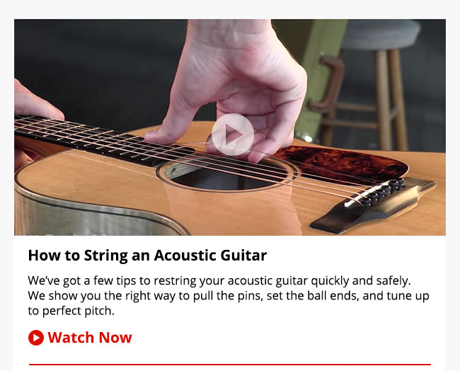 How to String an Acoustic Guitar Video