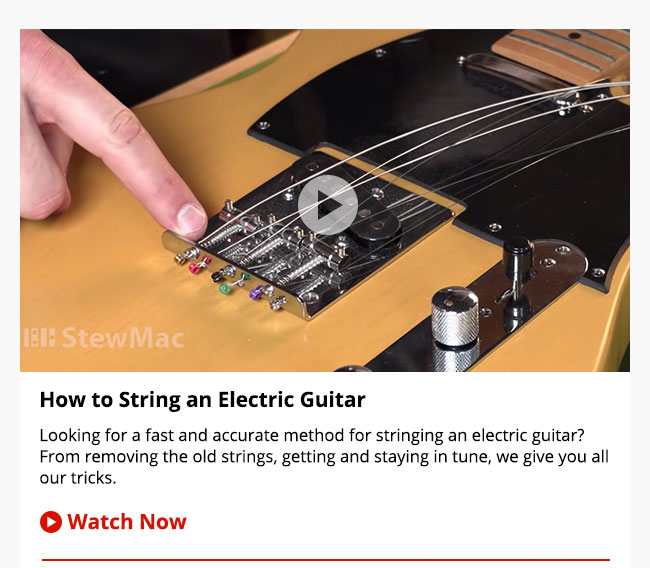 How to String an Electric Guitar Video