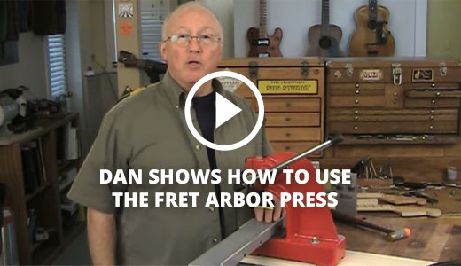 Dan demonstrates the Fret Arbor Press