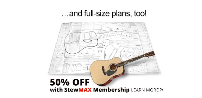 50% off Guitar Plans with StewMAX Membership