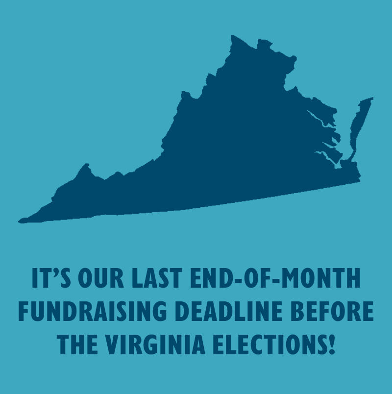 It's our last End-of-Month fundraising deadline before the Virginia elections!