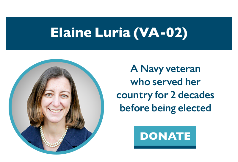 Elaine Luria (VA-02): A Navy veteran who served her country for two decades before being elected