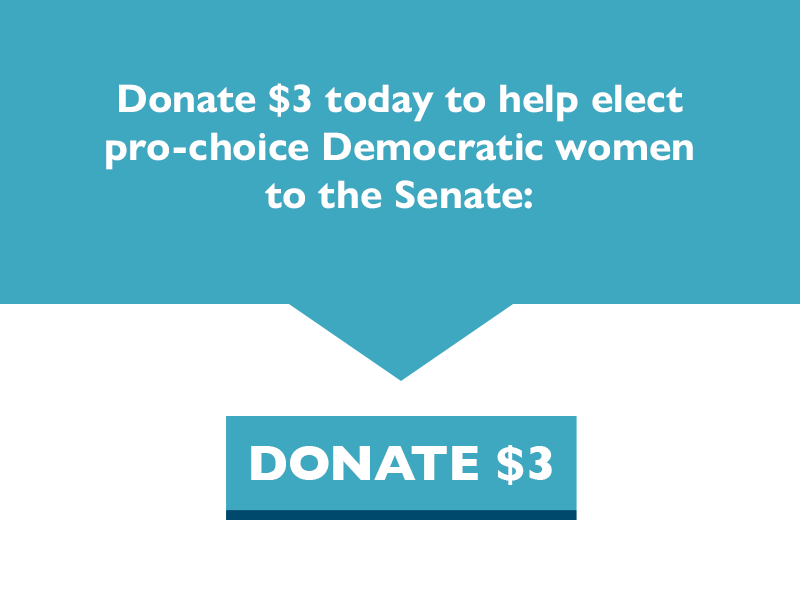 Donate $3 today to help elect pro-choice Democratic women to the Senate.