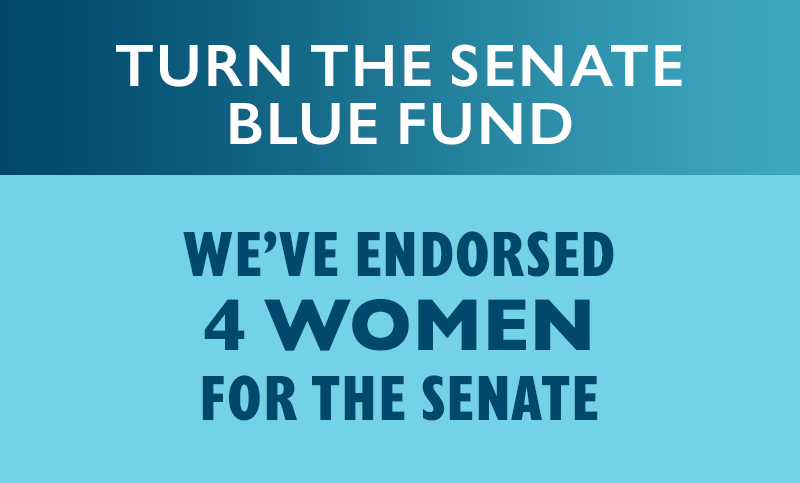 TURN THE SENATE BLUE FUND
	We've endorsed four women for the Senate
